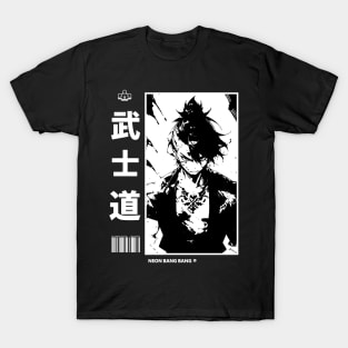 Japanese Samurai Streetwear - Black T-Shirt